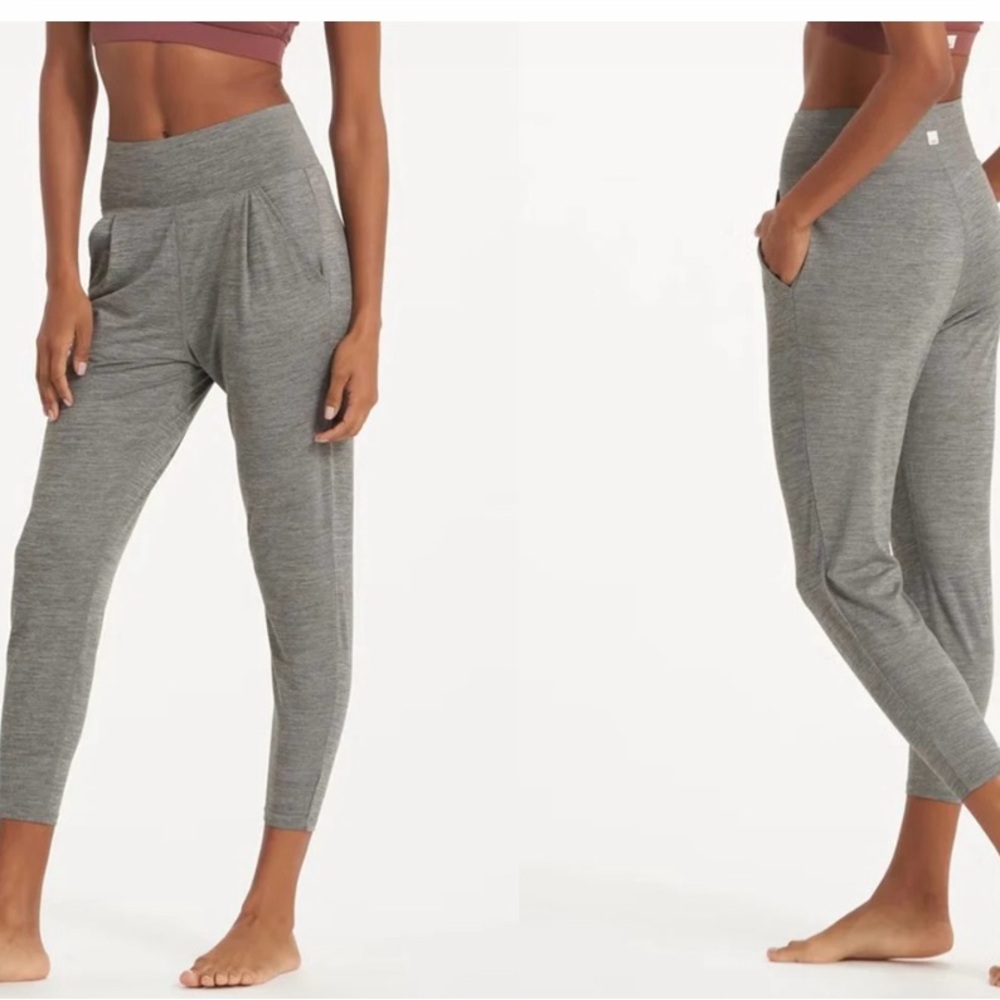 Vuori High-Waisted Harem Pants- gray- XS